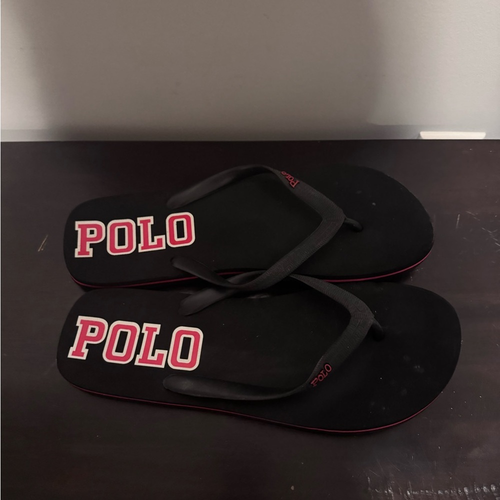 Polo by Ralph Lauren Black and Red Sandals